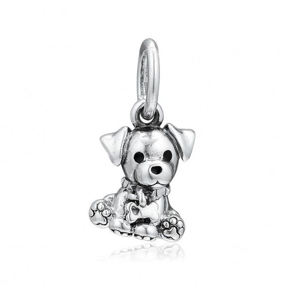 

new authentic 925 sterling silver labrador puppy dangle charms beads fits european women bracelets necklaces diy charm silver 925 2067079, Black