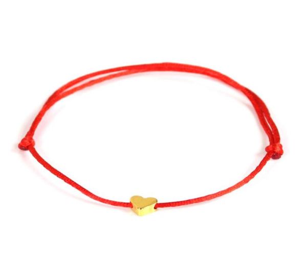 

lucky golden cross heart charm bracelet for women children red string adjustable handmade bracelets diy jewelry6673250, Golden;silver