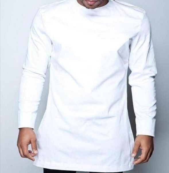

african fashion shirts men long sleeve dashiki oneck white solid soft tailor made african clothing5983004, White;black