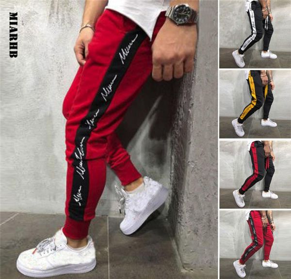 

sun mens joggers patchwork pants casual drawstring sweatpants trouser 2019 new daily sport men pants 3l306150962, Black