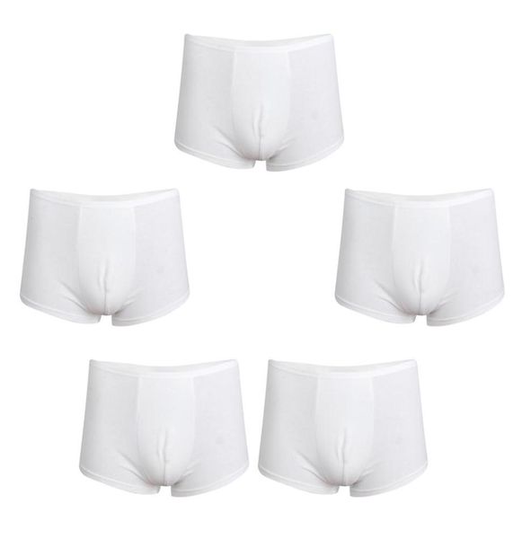 

5 pieces mens white regular absorbency washable reusable incontinence boxers l266s8193843, Black;white