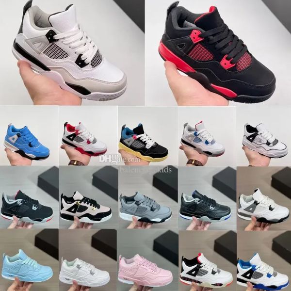 

new fashion kids shoes 4s 4 boys basketball shoe jumpman baby kid yout children black mid sneaker chicago designer scotts military cat train