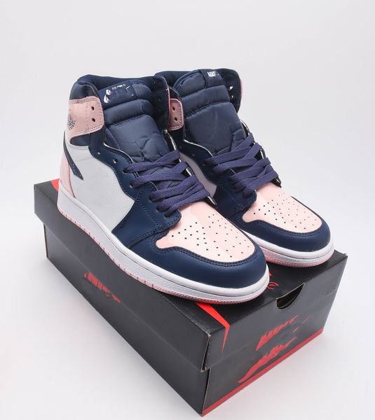 

new release classical designer men women basketball shoes jumpman 1s high laser pink white black sports shoes outdoor sneakers with box and