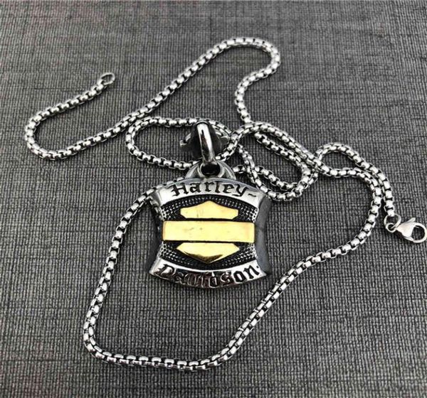 

stainless motorcycles steel style necklace jewelry 316l popular gold silver biker men boys pendant with chain znnt6732664