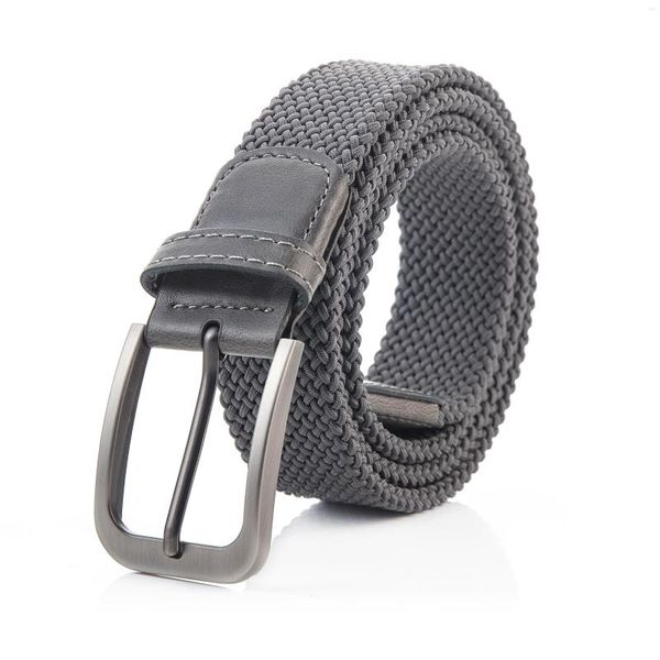 

belts men's stretch woven 1.3"wide elastic braided, Black;brown