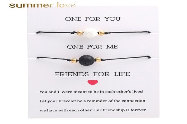 

2pcsset new natural stone beads bracelet handmade braided lava stone charm bracelet for women couple friendship jewelry gifts wit1993956, Golden;silver