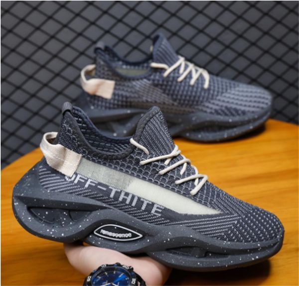 

new men's sports shoes students ultra-light breathable casual shoes fashion wear tide shoes plus size men's shoes, Black