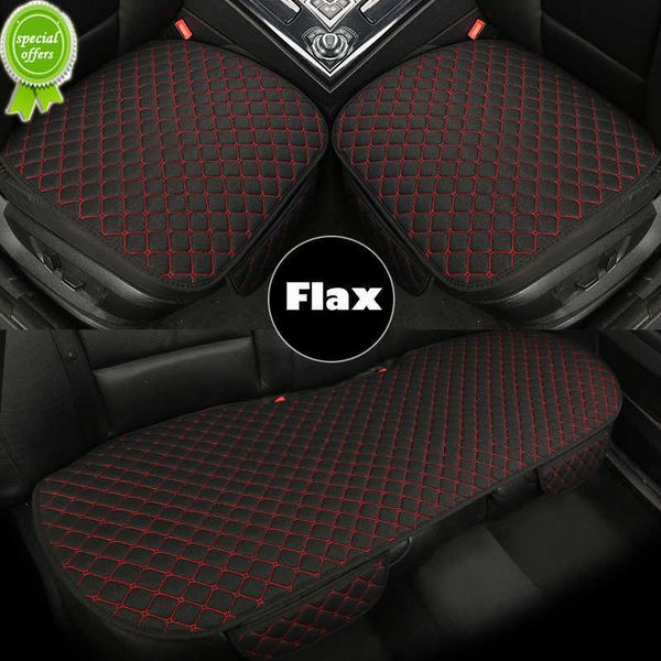 

new summer flax car seat cover four seasons front rear chair cushion auto accessories interior universal size car seat protector pad