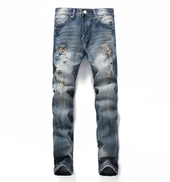 

2021 designer men039s riding jeans retro washed motorcycle denim trousers trousers ruler1450344, Blue