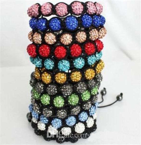 

200pcslot pave beads 10mm mixed color disco ball beads crystal5867176, Crystal