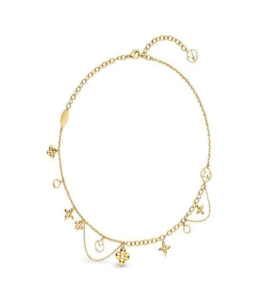 

tassel fourleaf clover multilayer titanium steel gold color nonfading luxury pendant necklace for girlfriend1466204, Silver