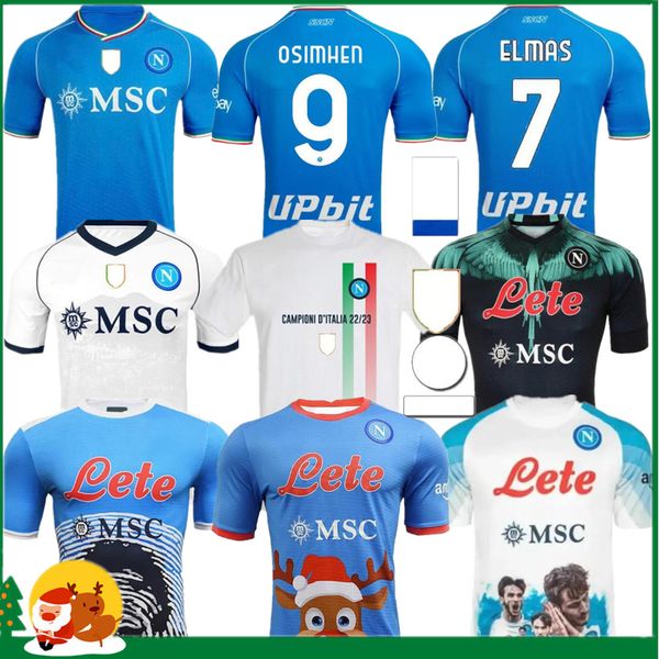 

23 24 napoli soccer jerseys maglietta osimhen insigne 2023 2024 naples politano di lorenzo maglia mertens verdi milik kvaratskhelia men / ki, Black;yellow