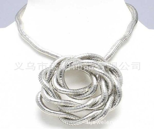 

silver bendy necklace, diameter 5mm, length 90cm(35"), 319301