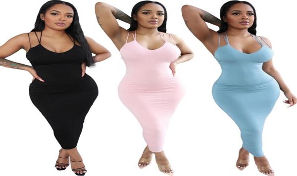 

2020 summer new dress solid color strap tight bag hip backless dress european and american women039s clothing7233275, Black;gray