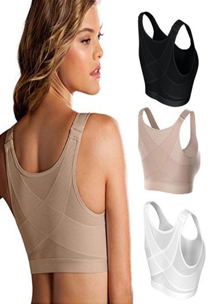 

posture corrector body shaper women bra breathable underwear shockproof sports support vest bras s5xl plus size8637873, Red;black