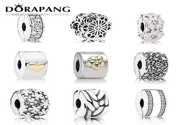 

dorapang 100 925 sterling silver safety clip original charm bead fit bracelet diy bangle jewelry manufacture birthday gift4914785, Black