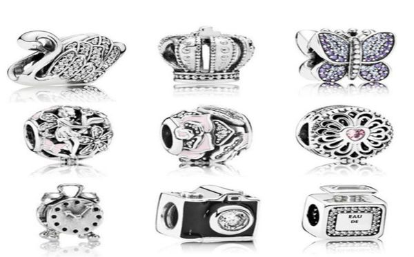 

new 100 925 sterling silver charm beads clip fit diy 791732cz 790930 791257acz 791841en68 791527en40 791955pcz 790449 791709cz 795660540, Black