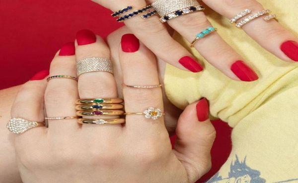 

whole gold color colorful baguette cz red green blue white cubic zirconia open adjusted band women finger dome ring7241094, Silver