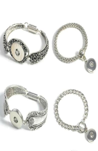 

pretty charm bracelets silver plated bangle for men women snap button bracelet ginger snap jewelry cuff bangle metal snap br6648231, Golden;silver
