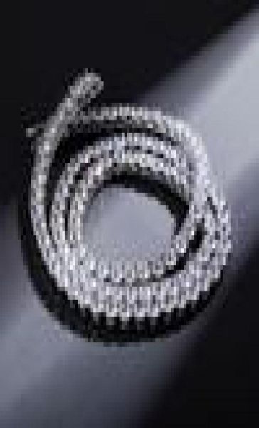 

diamond tennis chain hip hop bling jewelry men women luxury designer necklace gold silver 5mm width fashion accessories christmas 7814376, Black