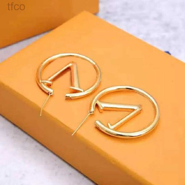 

womens hoops earrings for women stud fashion big circle simple earring jewelry luxurys designer earings letter earring, Golden;silver