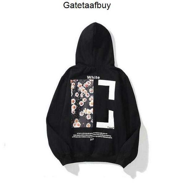 

t-shirts offs white 2022 %60 off style trendy fashion sweater painted arrow crow stripe loose hoodie men's and women's coatjqm1off, Black
