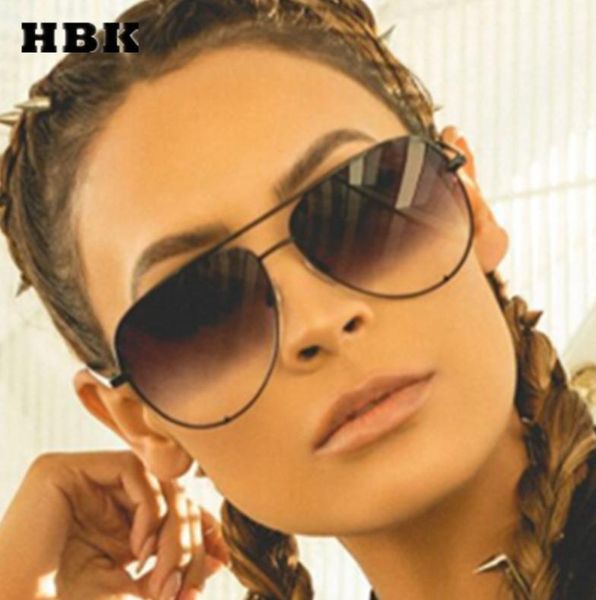 

hbk pilot sunglasses oversized big frame vintage women men brand designer female male new fashion eyewear outdoor uv4006416666