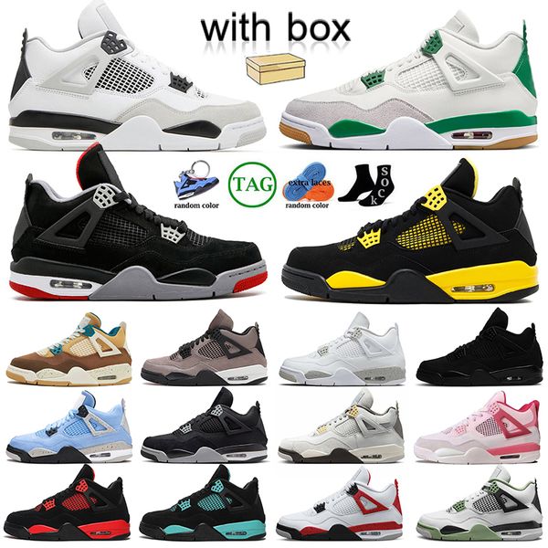 

jumpman 4 4s og mens basketball designer shoes university blue white oreo black cat black canvas sail metallic red thunder jordens women sne