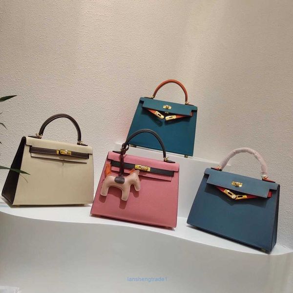 

7a quality luxury designer tote bags h home kelys online store new leather second generation bag color contrast fashion one shoulder diagona