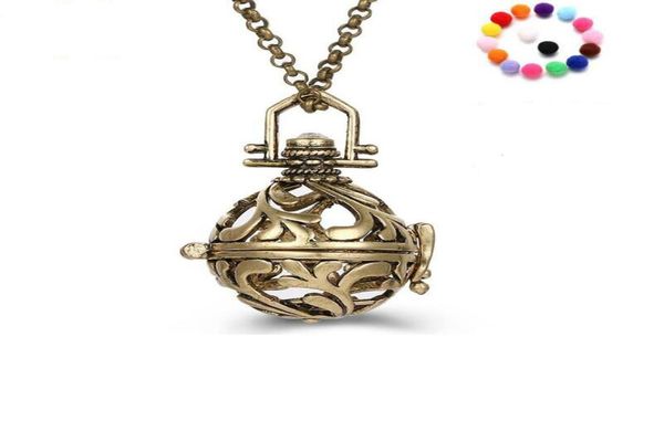 

essential oil diffuser necklaces hollowed out aromatherapy locket necklace fashion jewelry gift1686641, Silver