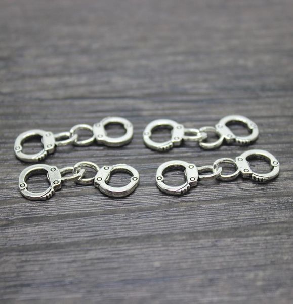 

30pcslot 31x11mm antique silver handcuff charm pendant0126901044, Bronze;silver