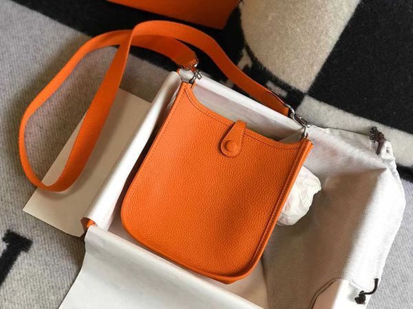 

designer hemrres bag evelynn 2023 new mini fashion crossbody bag leather litchi pattern bucket women's q79e hwtu