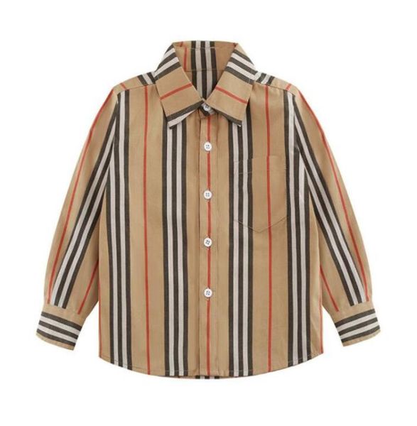 

spring autumn boys long sleeve striped shirt turndown collar kids gentleman style shirts children child clothes4322218, White;black