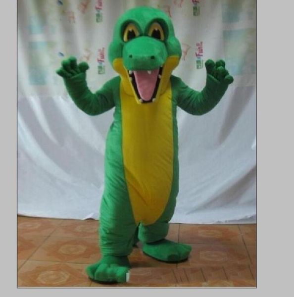 

2019 professional factory character cartoon crocodile mascot costume6888389, Red;yellow