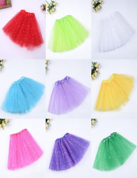 

girls tutu skirts kids clothes stars glitter ballets fancy pettiskirt sequin stage dancewear costume summer tulle princess mini dr5500358, Blue