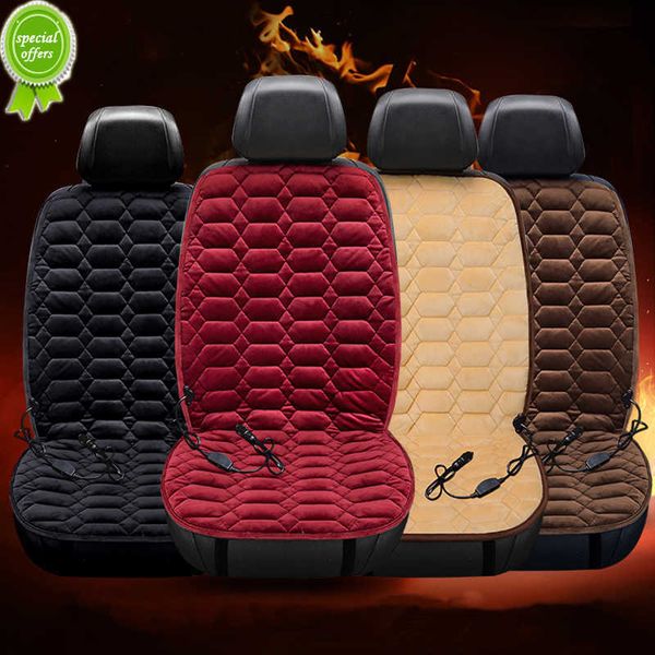 

new heating car seat cushion 12v heated auto seat cover plush heater winter warmer control temperature electric heating seat pad