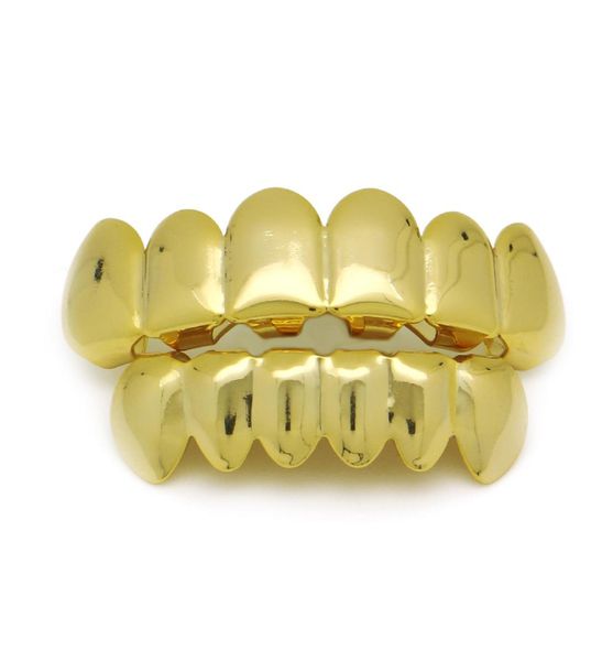 

hip hop 24k gold rhodium plated teeth grillz bottom grill for halloween christmas party vampire teeth for men3243358, Black