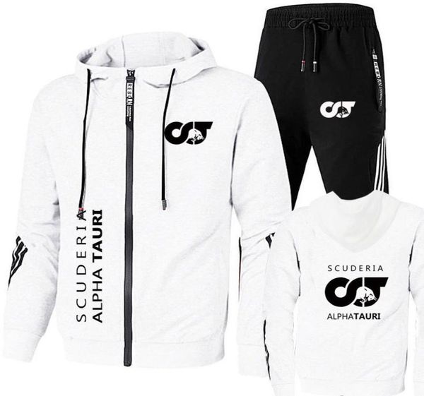 

summer one race riders gasly tauri team zipper hoodies tracksuit men039s sets clothestrousers sweatshirt6329824, Gray