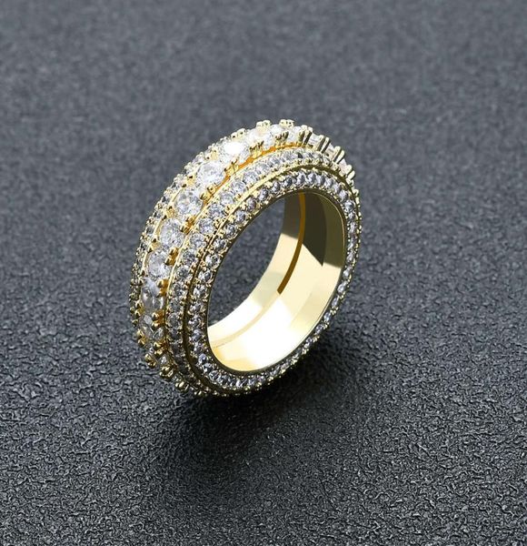 

five rows of zircon rotatable ring012345678910116173961, Silver