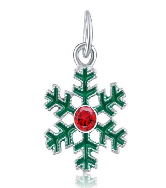 

whole 20pcslot fashion green snowflake design alloy metal dangle diy charms fit european bracelet necklace low 6863357, Bronze;silver