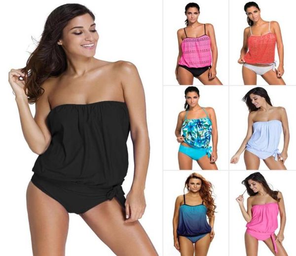 

spring bathing suit womens printed bikini large size split conservative slimming swimsuit 41917301r5078366