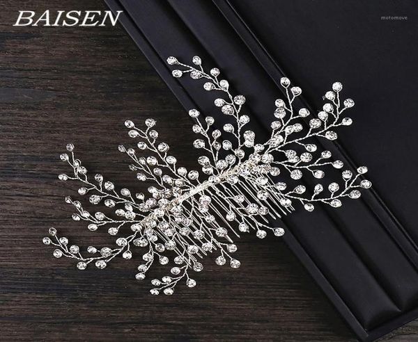 

rhinestone bridal hair combs wedding hair accessories bridal comb handmade rhinestone bride headpiece crystal ornaments14637886, Golden;silver