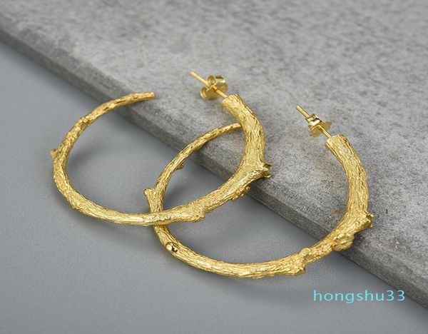 

lotus fun real 925 sterling silver natural peridot original handmade fine jewelry vintage fashion hoop earrings for women8820674, Golden;silver
