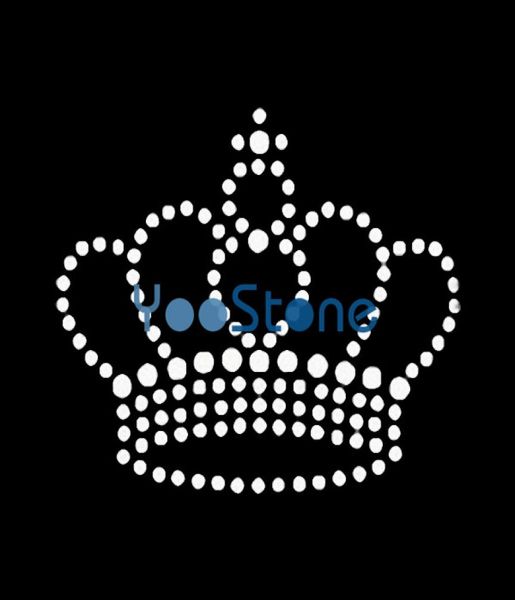 

mini crown rhinestone iron on transfers fix applique designs for garment4092811, Black