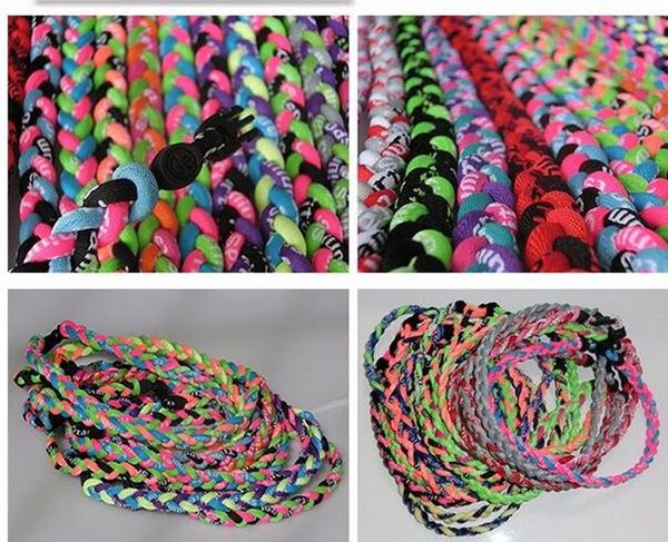 

germanium titanium 3 ropes necklace tornado braided sports football baseball new tornado pendant healthy fashion body jewelry, Silver