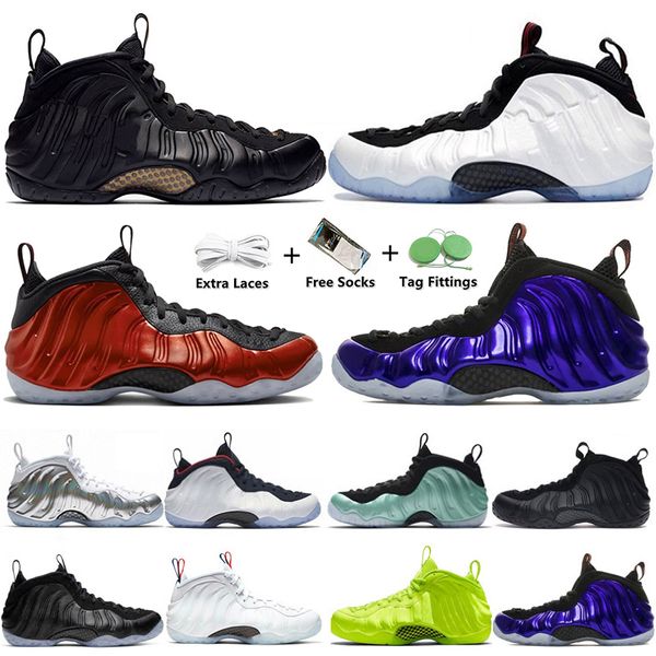 

2023 mens foamposite basketball shoe black suede metallic red gold abalone galaxy 1.0 2.0 all star royal volt sequoia phoenix suns foam posi