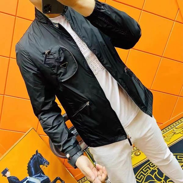 

mens jacket bomber winter style man coat pockets budge long sleeves designer jackets outwears coats size s-4xl, Black;brown