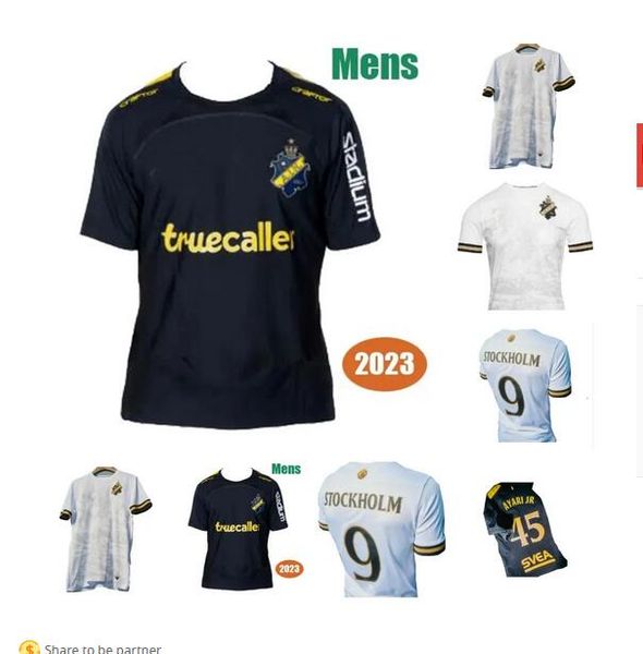 

2023 aik solna soccer jerseys 132th stockholm fans player version fischer hussein otieno guidetti thill tihi haliti 132 years uniforms 23 24, Black;yellow