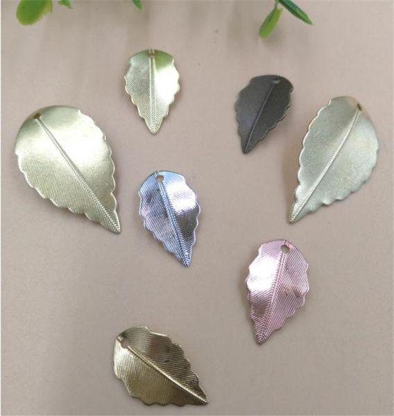 

boyute 100pcs 7 colors 1017mm 1625mm leaf charm metal brass scrapbooking stamping diy jewelry accessories1981749, Bronze;silver