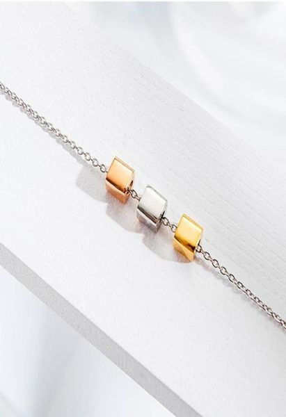 

pendant necklaces for womens square multiple pendants stainless steel chain necklace jewelry on the neck gold gifts women12720336, Silver